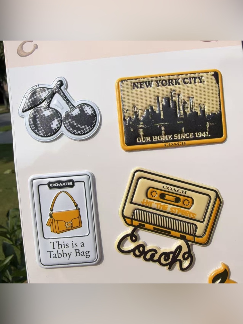 COACH NYC Sticker Set – Tabby Bag, Cherry & New York Collection - Picture 2 of 6